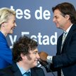 Szefowa KE Ursula von der Leyen, prezydent Urugwaju Luis Lacalle Pou i prezydent Argentyny Javier Mi