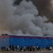 Skutki jednego z ukraińskiech ataków na magazyn rosyjskiej firmy internetowej Ozon