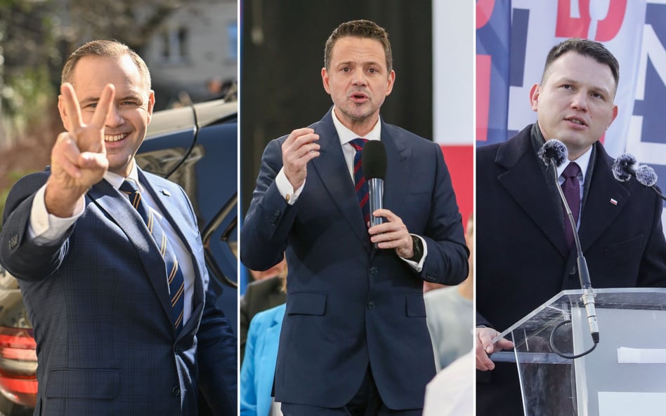 Karol Nawrocki, Rafał Trzaskowski i Sławomir Mentzen