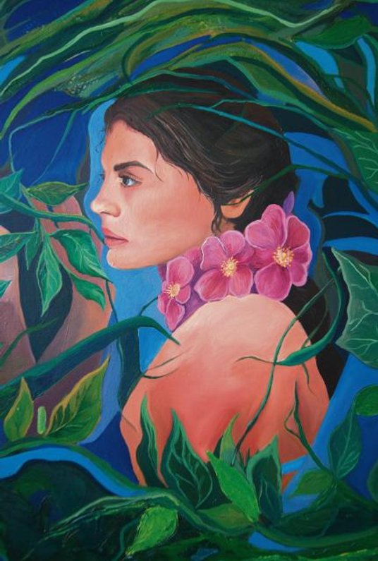 Od 500 zł licytowany będzie obraz Katarzyny Jakubowskiej.