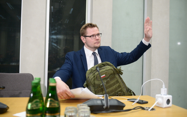 Były sekretarz stanu w Ministerstwie Sprawiedliwości, poseł PiS Michał Woś przed przesłuchaniem prze