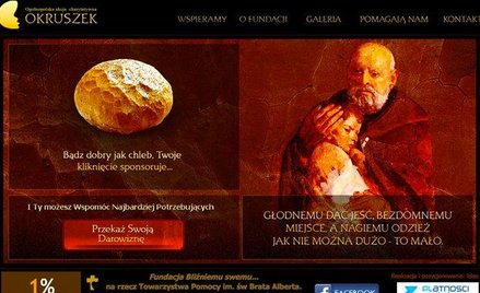 Okruszek.org.pl wspiera działalność Towarzystwa Pomocy im. Św. Brata Alberta zajmującego się bezdomn