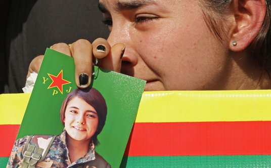 Na antytureckiej demonstracji Kurdów w Bejrucie