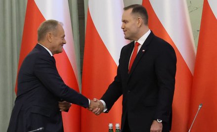 Donald Tusk i Karol Nawrocki