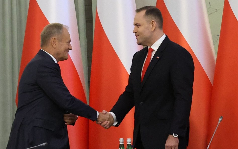 Donald Tusk i Karol Nawrocki