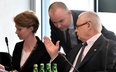 B. wiceprezes NBP Marta Kightley, członek zarządu NBP Paweł Mucha i prezes NBP Adam Glapiński