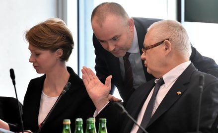 B. wiceprezes NBP Marta Kightley, członek zarządu NBP Paweł Mucha i prezes NBP Adam Glapiński