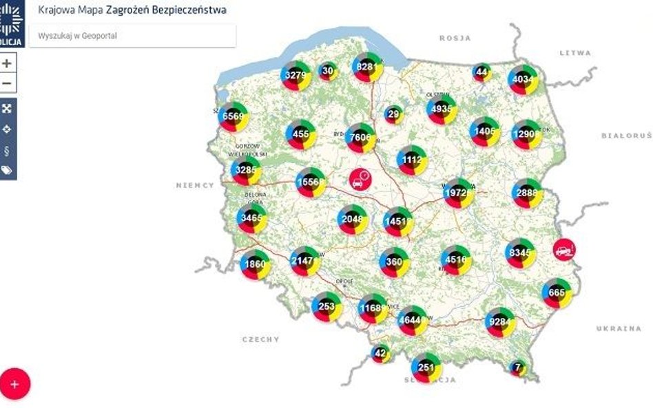 Mapa niebezpiecznych miejsc: pół miliona zgłoszeń zagrożeń