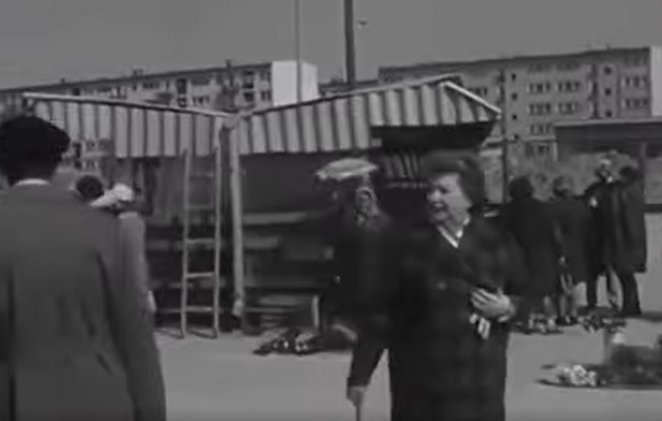 Kadr z kroniki filmowej z roku 1970 opisującej zmiany jakie zaszły na ówczesnym Wolumenie