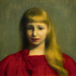 Józef Pankiewicz, „Dziewczynka w czerwonej sukience” (portret Józefy Oderfeldówny), 1897