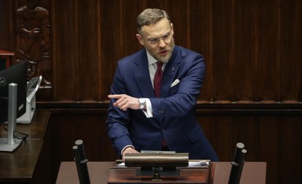 Szef Kancelarii Prezydenta RP Zbigniew Bogucki na sali plenarnej Sejmu