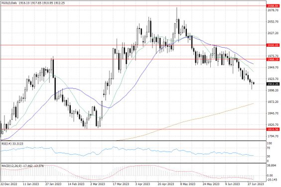 Notowania złota – dane dzienne