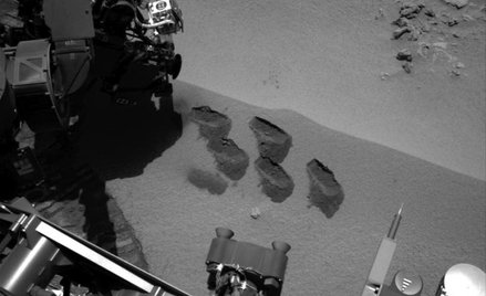 Łazik Curiosity podczas badań na Marsie