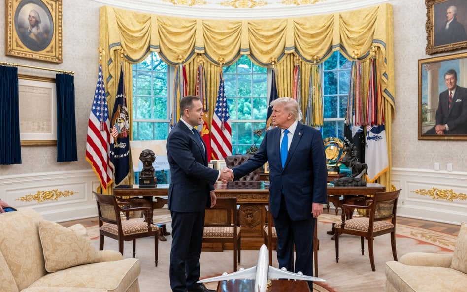 Spotkanie Donalda Trumpa z Karolem Nawrockim w Białym Domu 2 maja 2025 r.