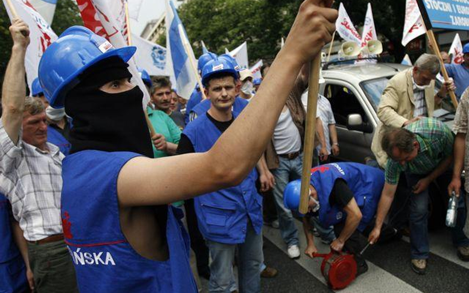 Protest związkowców