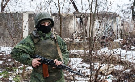 Bojownik separatystów w Donbasie