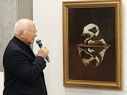 Wojciech Siudmak w Galerii ToTuart opowiada o obrazie „Wewnętrzny dialog"