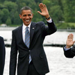 Premier Włoch Silvio Berlusconi, prezydent USA Barack Obama i prezydent Francji Nicolas Sarkozy podc