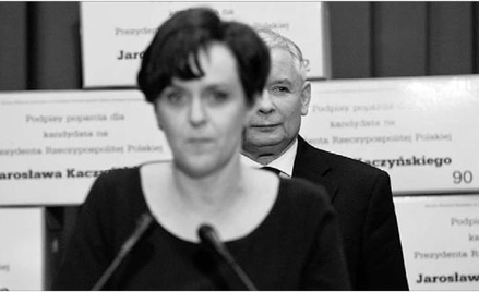 Joanna Kluzik-Rostkowska i Jarosław Kaczyński jeszcze razem w PiS (6 maja 2010)