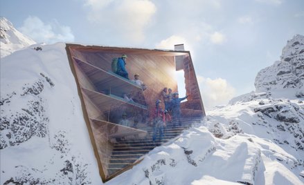 Schronisko można oglądać w Mediolanie. Po zakończeniu igrzysk, zostanie ono przetransportowane helik