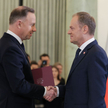 Prezydent RP Andrzej Duda oraz premier Donald Tusk