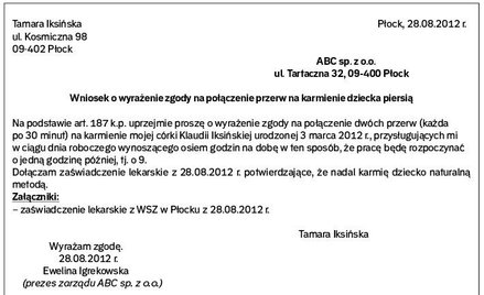 Szef ma prawo zażądać zaświadczenia lekarskiego o laktacji pracownicy
