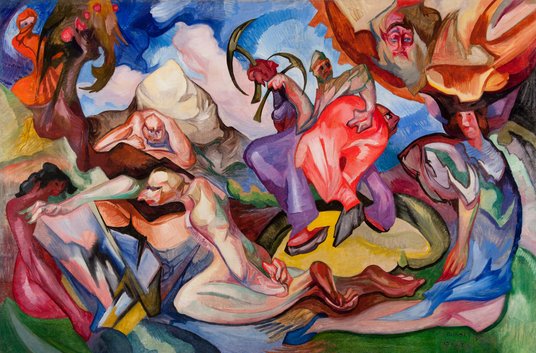 Stanisław Ignacy Witkiewicz, „Walka” – obraz olejny na płótnie z 1920 r.