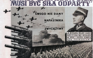 Polski plakat z cytatem z przemówienia marszałka Edwarda Rydza-Śmigłego