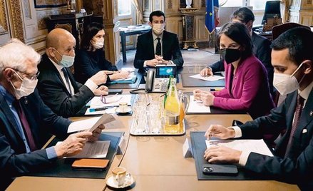 Poświęcone Ukrainie spotkanie szefów dyplomacji Francji, Niemiec i Włoch. Przewodniczył Joseph Borre