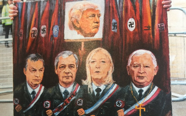 Kaczyński ze swastykami w "Der Spiegel"