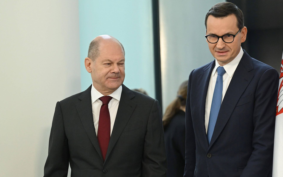 Olaf Scholz i Mateusz Morawiecki