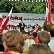 Jarosław Kaczyński w ciągu 48 godzin ma odwiedzić kilkanaście miast i miasteczek. Na zdjęciu wiec we