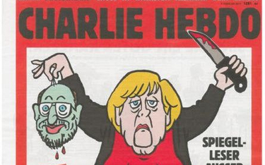 Charlie Hebdo. Merkel z głową Schulza na okładce tygodnika