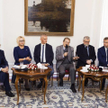 O Legionach w Belwederze dyskutowali: (od lewej) prowadzący prof. Włodzimierz Suleja, dr hab. Urszul