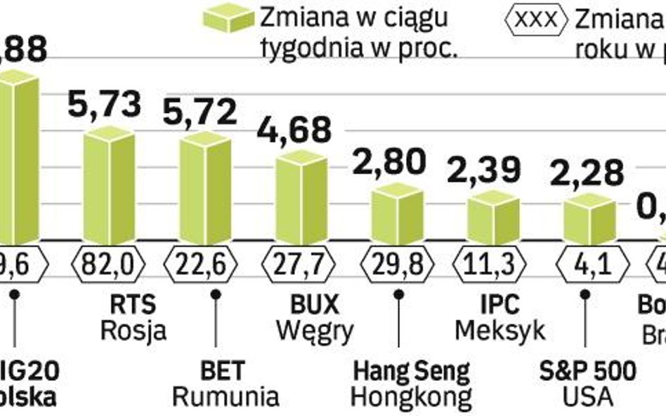 Warszawski parkiet należał do jednych z najlepszych. Ale od początku roku największe zwyżki są w Ros