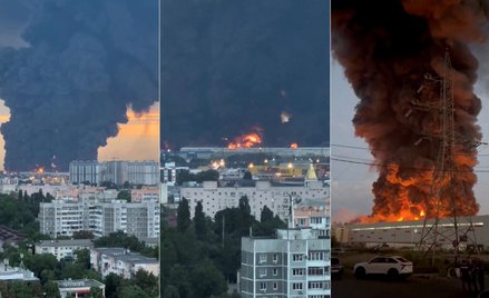 Płonące centra logistyczne w Kraju Krasnodaskim i Kraju Stawropolskim