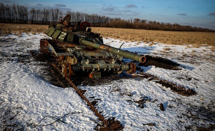 Zniszczony rosyjski czołg