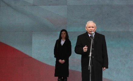 Jarosław Kaczyński na Krakowskim Przedmieściu