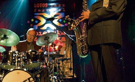 Jan Ptaszyn Wróblewski i Andrzej Dąbrowski z Polish Jazz Quartet podczas Bielskiej Zadymki Jazzowej,