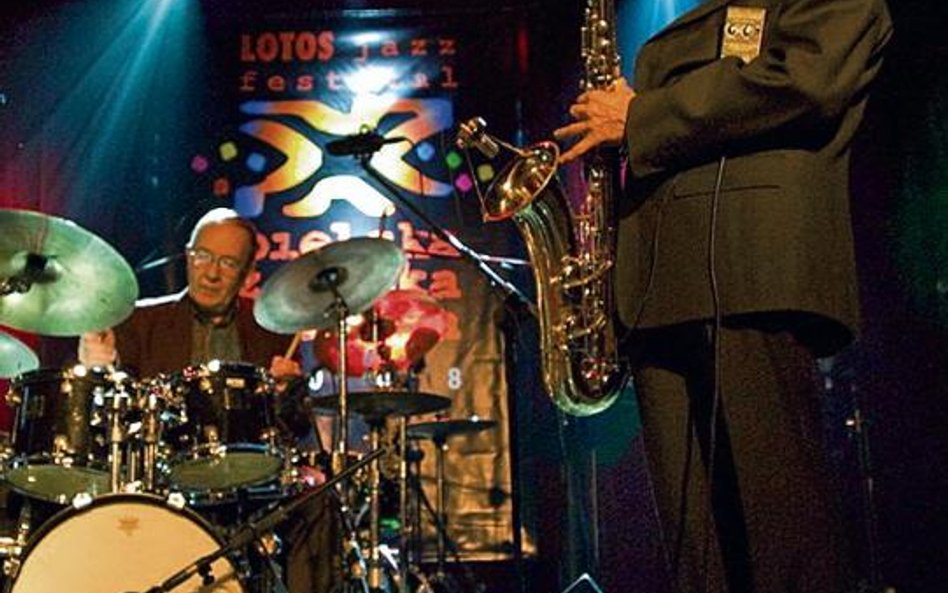 Jan Ptaszyn Wróblewski i Andrzej Dąbrowski z Polish Jazz Quartet podczas Bielskiej Zadymki Jazzowej,