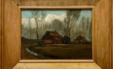 Vincent van Gogh „Wiejskie chaty pośród drzew”, 1883