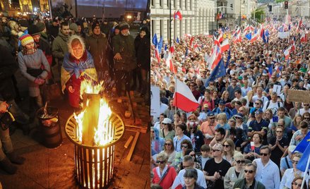 Protest na Majdanie i marsz 4 czerwca w Warszawie