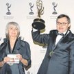 Andrzej Maleszka z Hanną Probulską-Dzisiów, producentką z TVP