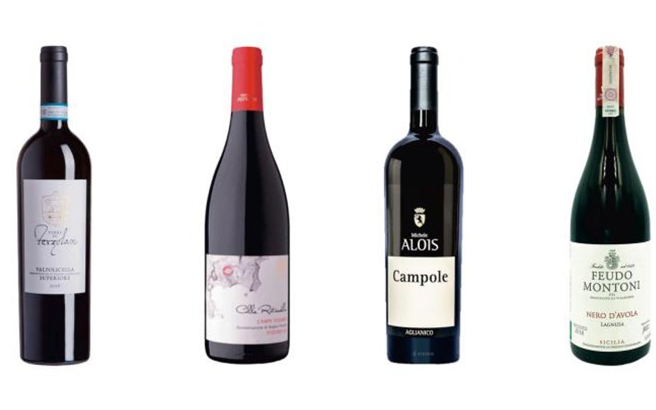 Alois Campole Aglianico, 2018, 79 zł ; Feudo Montoni Nero d’Avola, 2019, 89 zł ; Astroni Piediroso C