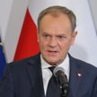 Przewodniczący Platformy Obywatelskiej Donald Tusk po spotkaniu z przyszłymi ministrami
