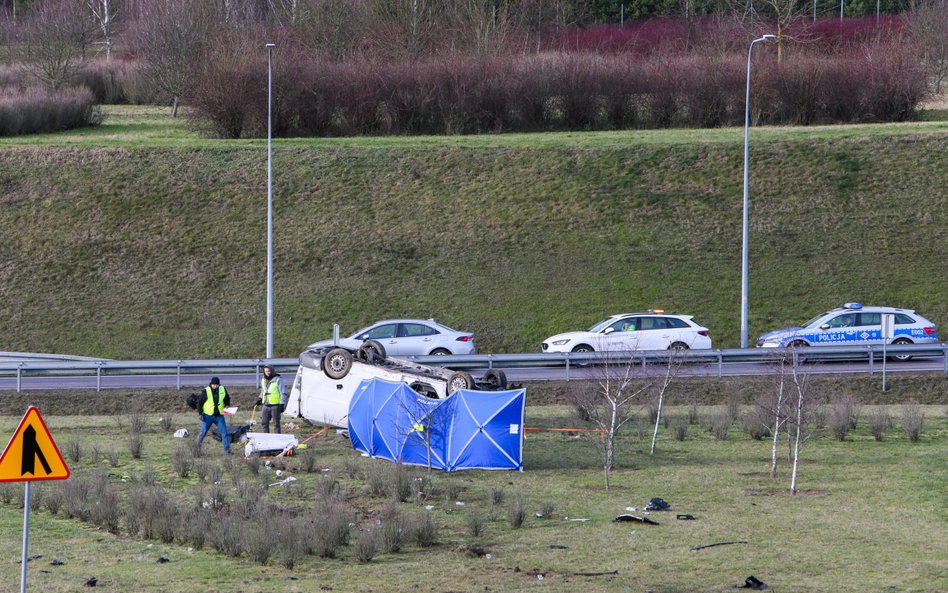 Miejsce śmiertelnego wypadku na autostradzie A2 na wysokości Torzymia