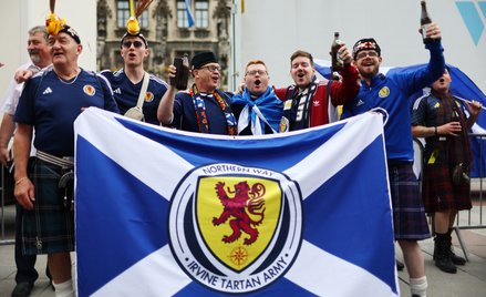Szkoccy kibice w Monachium przed meczem otwarcia Euro2024