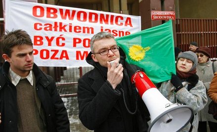 Prostest obrońców środowiska przeciwko budowie obwodnicy