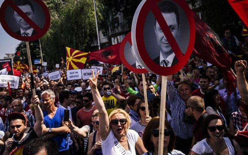 Antyrządowe demonstracje w Skopje