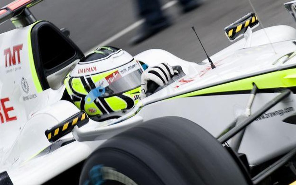 Jenson Button na dzisiejszym treningu